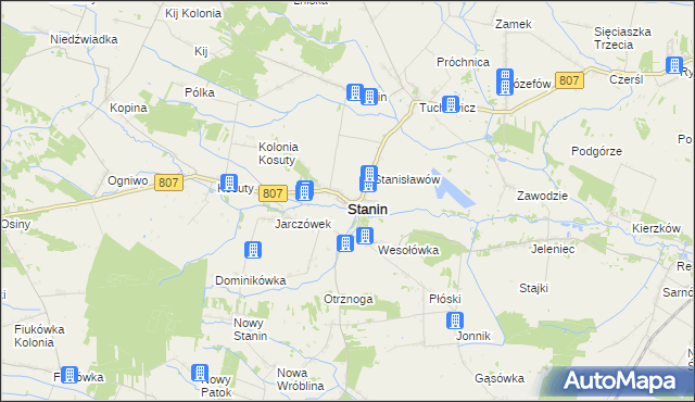 mapa Stanin, Stanin na mapie Targeo