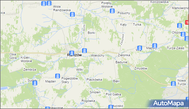 mapa Staniszewskie, Staniszewskie na mapie Targeo