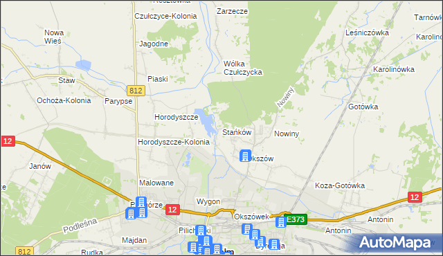 mapa Stańków, Stańków na mapie Targeo