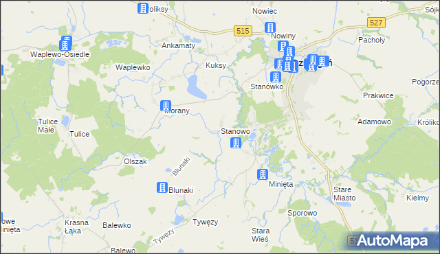 mapa Stanowo gmina Dzierzgoń, Stanowo gmina Dzierzgoń na mapie Targeo