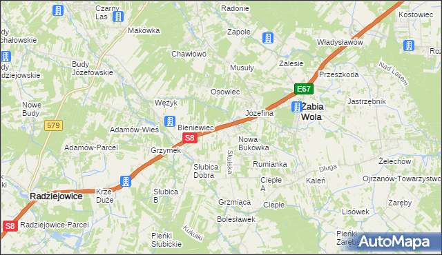 mapa Stara Bukówka, Stara Bukówka na mapie Targeo