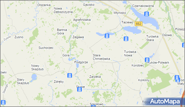 mapa Stara Chmielówka, Stara Chmielówka na mapie Targeo
