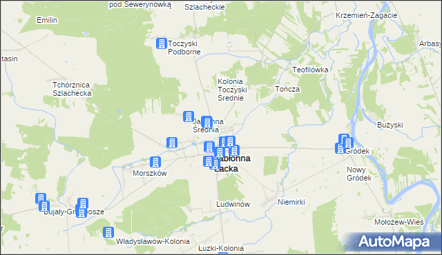 mapa Stara Jabłonna, Stara Jabłonna na mapie Targeo