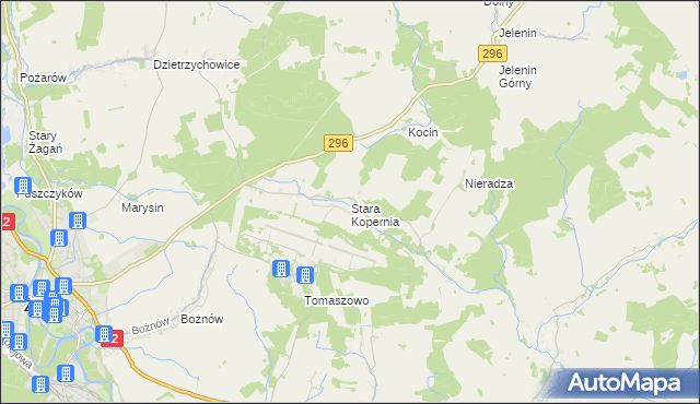 mapa Stara Kopernia, Stara Kopernia na mapie Targeo