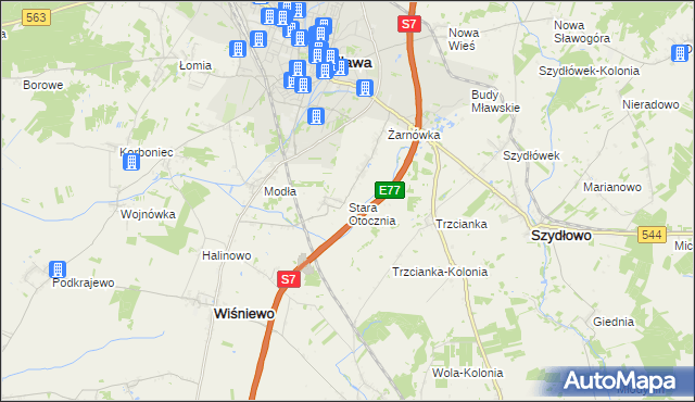 mapa Stara Otocznia, Stara Otocznia na mapie Targeo