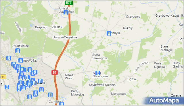 mapa Stara Sławogóra, Stara Sławogóra na mapie Targeo