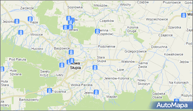 mapa Stara Słupia, Stara Słupia na mapie Targeo