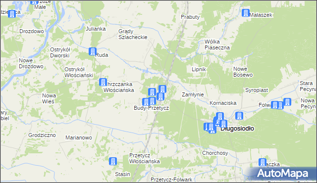 mapa Stare Bosewo, Stare Bosewo na mapie Targeo