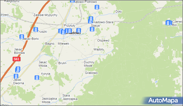 mapa Stare Duchny, Stare Duchny na mapie Targeo