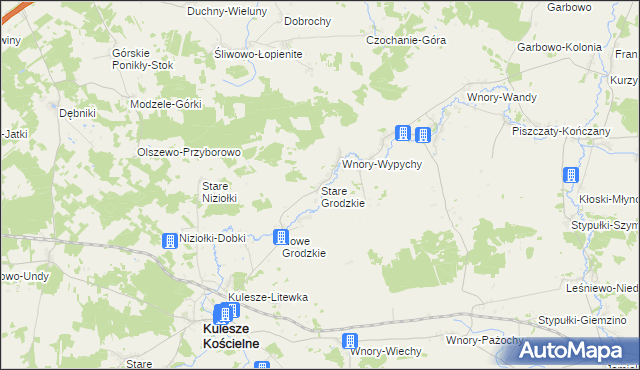 mapa Stare Grodzkie, Stare Grodzkie na mapie Targeo