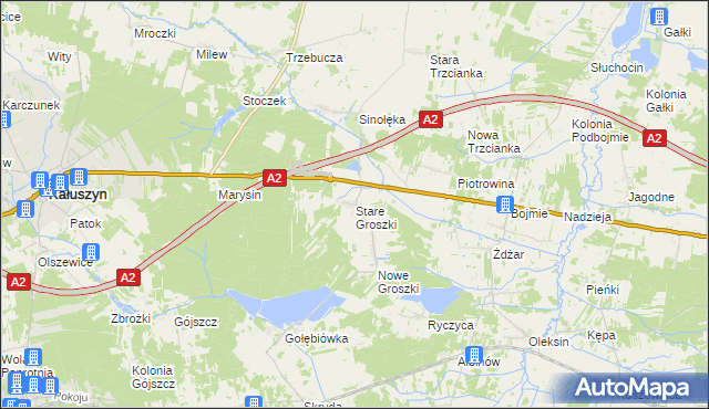 mapa Stare Groszki, Stare Groszki na mapie Targeo