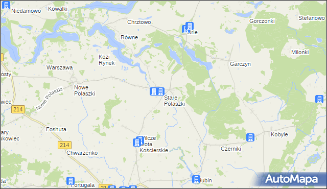 mapa Stare Polaszki, Stare Polaszki na mapie Targeo