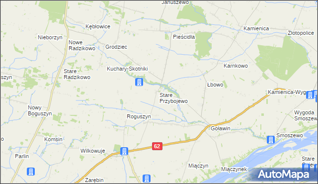 mapa Stare Przybojewo, Stare Przybojewo na mapie Targeo