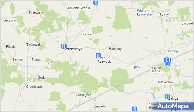 mapa Stare Rzewuski, Stare Rzewuski na mapie Targeo