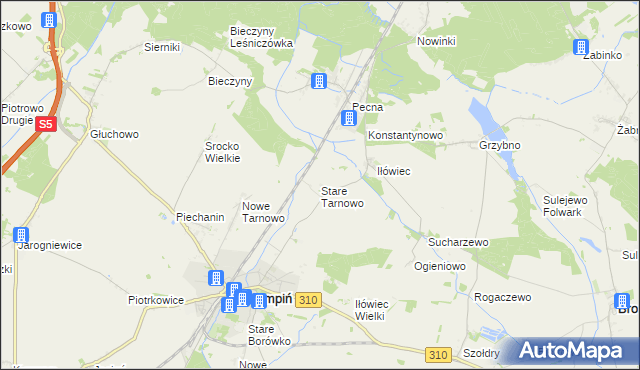 mapa Stare Tarnowo, Stare Tarnowo na mapie Targeo