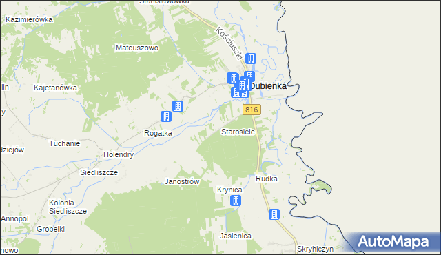 mapa Starosiele, Starosiele na mapie Targeo