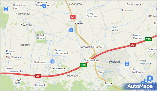 mapa Starowiskitki-Parcel, Starowiskitki-Parcel na mapie Targeo