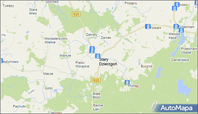 mapa Stary Dzierzgoń, Stary Dzierzgoń na mapie Targeo