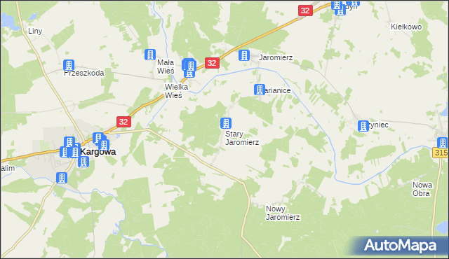 mapa Stary Jaromierz, Stary Jaromierz na mapie Targeo