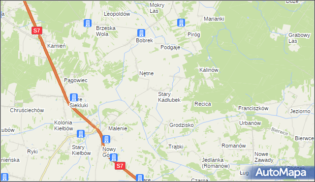 mapa Stary Kadłubek, Stary Kadłubek na mapie Targeo