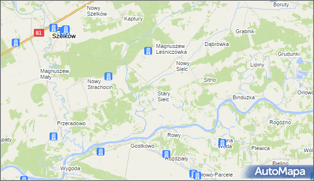 mapa Stary Sielc, Stary Sielc na mapie Targeo