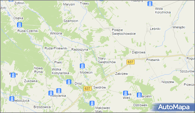 mapa Stary Świętochów, Stary Świętochów na mapie Targeo