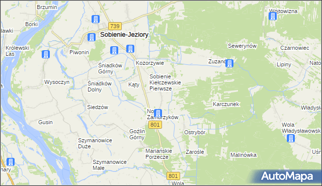 mapa Stary Zambrzyków, Stary Zambrzyków na mapie Targeo