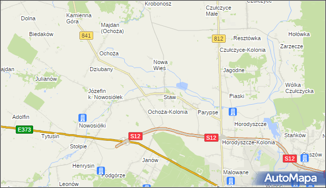 mapa Staw gmina Chełm, Staw gmina Chełm na mapie Targeo