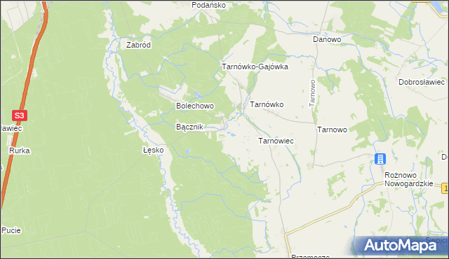mapa Stawno gmina Goleniów, Stawno gmina Goleniów na mapie Targeo