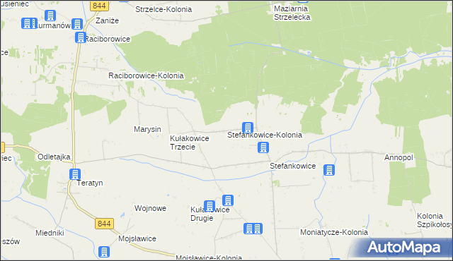 mapa Stefankowice-Kolonia, Stefankowice-Kolonia na mapie Targeo