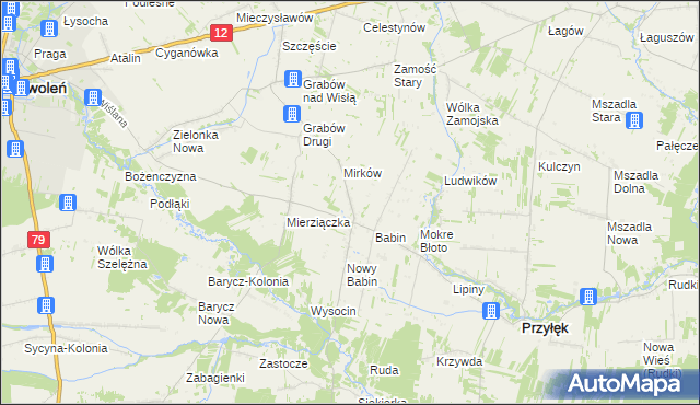 mapa Stefanów gmina Przyłęk, Stefanów gmina Przyłęk na mapie Targeo