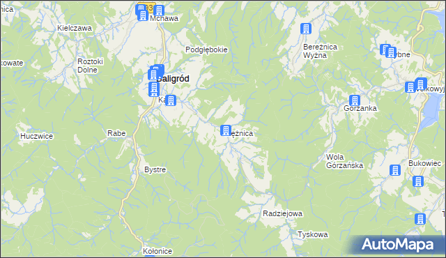 mapa Stężnica, Stężnica na mapie Targeo