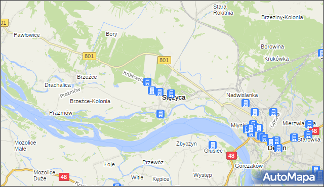 mapa Stężyca powiat rycki, Stężyca powiat rycki na mapie Targeo
