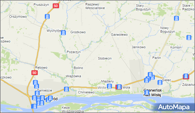 mapa Stobiecin, Stobiecin na mapie Targeo