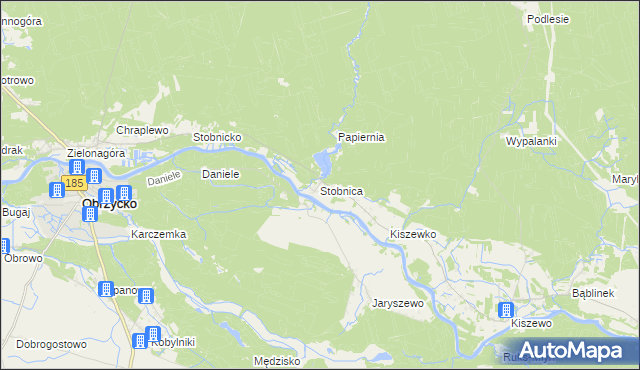 mapa Stobnica gmina Oborniki, Stobnica gmina Oborniki na mapie Targeo