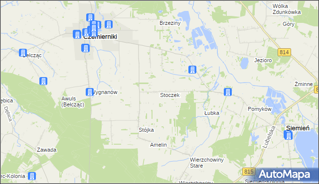 mapa Stoczek gmina Czemierniki, Stoczek gmina Czemierniki na mapie Targeo