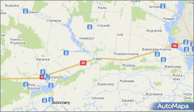 mapa Stoczek Kocki, Stoczek Kocki na mapie Targeo