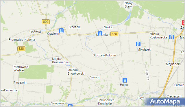 mapa Stoczek-Kolonia, Stoczek-Kolonia na mapie Targeo