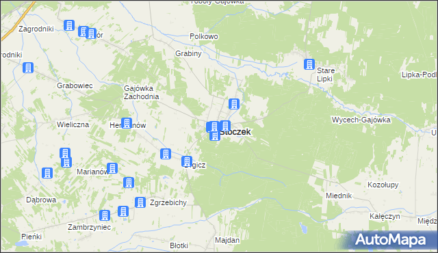 mapa Stoczek powiat węgrowski, Stoczek powiat węgrowski na mapie Targeo
