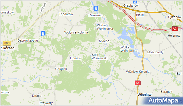 mapa Stok Wiśniewski, Stok Wiśniewski na mapie Targeo