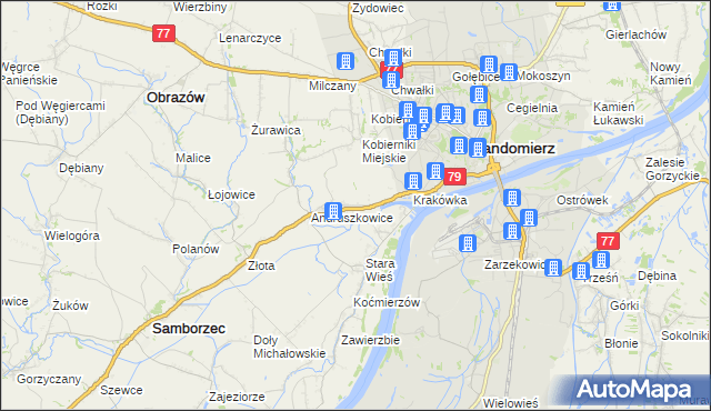mapa Strochcice, Strochcice na mapie Targeo