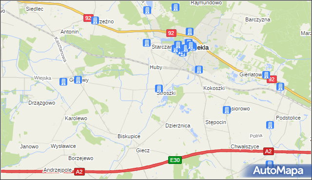 mapa Stroszki, Stroszki na mapie Targeo