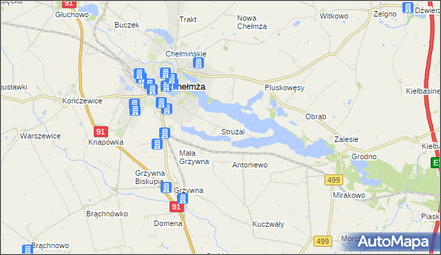 mapa Strużal, Strużal na mapie Targeo