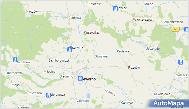 mapa Strużyna gmina Przeworno, Strużyna gmina Przeworno na mapie Targeo