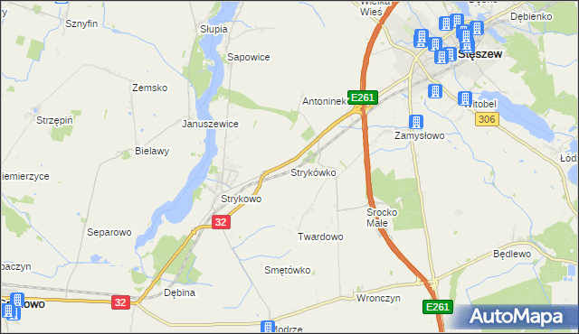 mapa Strykówko, Strykówko na mapie Targeo