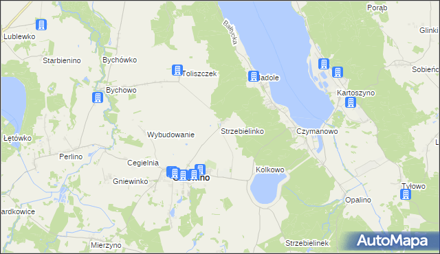 mapa Strzebielinko, Strzebielinko na mapie Targeo