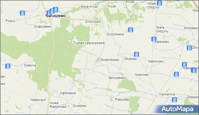 mapa Strzembowo, Strzembowo na mapie Targeo