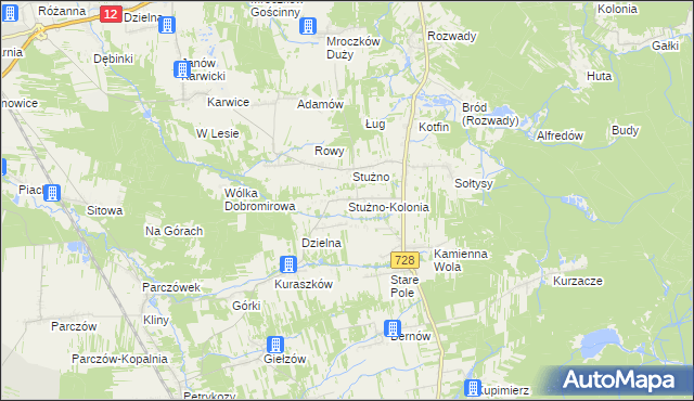 mapa Stużno-Kolonia, Stużno-Kolonia na mapie Targeo