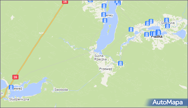 mapa Sucha Rzeczka, Sucha Rzeczka na mapie Targeo