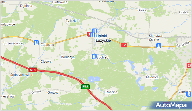 mapa Suchleb, Suchleb na mapie Targeo